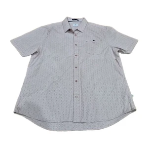 7 Diamanten Stretch Kurzarm Button Down Freizeithemd Rosa Herren Größe 2XL - Bild 1 von 4