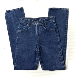 Jeans vintage Levis 504 para mujer 26 X 30 denim naranja pestaña años 70 80 lavado oscuro Y2K - Imagen 1 de 10