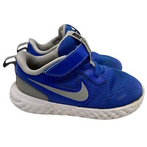 Nike Non-Tie Sneakers Game Royal Blue/Lt Grey Infant Baby Boys shoes Size 9C