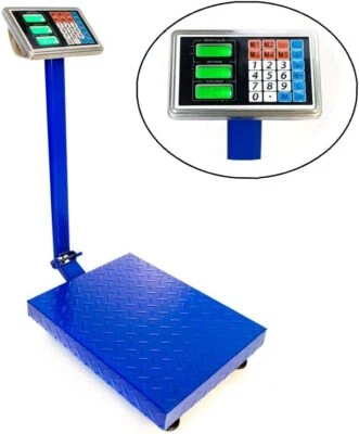 660lbs Weight Electronic Platform Scale Digital Floor Heavy Duty Folding Scales - Image 1 of 4