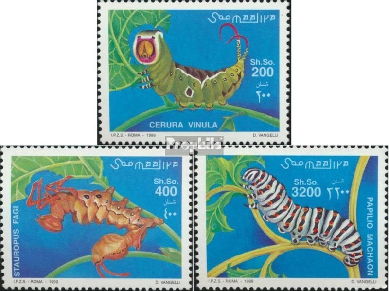 somalie 754-756 (complète edition) neuf avec gomme originale 1999 chenilles - Photo 1/1