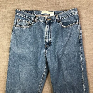 VTG Sonoma Jeans Mens 34x33 Blue Loose Straight Medium Wash 90s Y2K Tag 36x34 - Picture 1 of 15