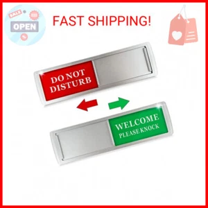 Do Not Disturb Door Hanger Sign - Meeting in Progress Door Sign Sukh Green and R - Picture 1 of 2