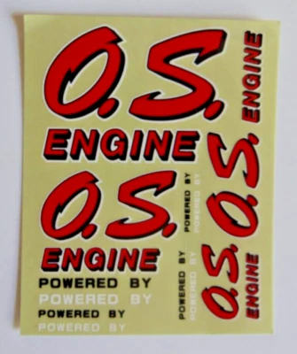 *Elige uno* O.S. FP - O.S.- Motor Webra - Super Tigre - Saito - Hoja de pegatinas Foto 1 de 4