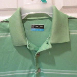 Polo uomo PGA TOUR verde a righe taglia L - Foto 1 di 5