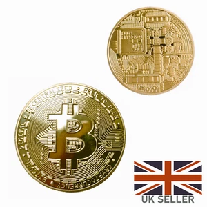 Bitcoin (BTC) Physical Collectible Coin Gold- Plated - UK STOCK - Picture 1 of 24