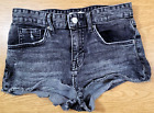 H&M Damen Distressed heiße Hose Mini Denim Jeans Shorts Größe 2