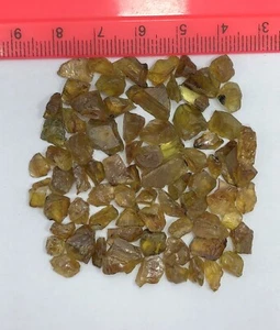 92 Carat Faceted Rough Quality Natural Sphene Lot From Pakistan Gemstone - Picture 1 of 24