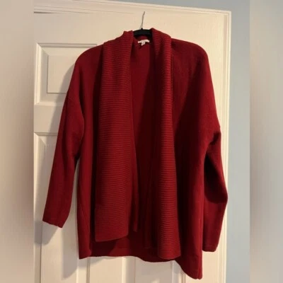 Suéter cárdigan rojo para mujer Talbots lana merino algodón talla X ropa de trabajo Foto 1 de 4