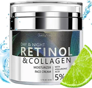 Crema Viso Al Retinolo Con Collagene, Idratante Giorno E Notte, anti Rughe, Ridu - Foto 1 di 12