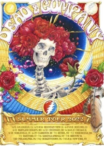 Dead & Company tour Poster 2022 summer tour concert aj masthay art - Picture 1 of 2