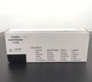 Toner Cartridge T-105 Black Ink for Ricoh Savin Lanier Gestenter - Picture 1 of 24