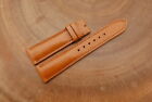 20Mm/18Mm Cognac Genuine Calf Leather Watch Strap Band Handstitched