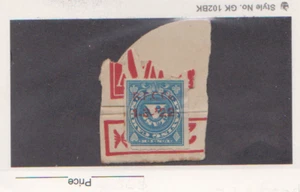 U.S. Revenue Stamp RF17 Blue Playing Cards Class A on Card Box Top RPC.Co. - Picture 1 of 1
