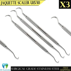 Dental Jaquette Sickle Scaler U15-30 Anterior Towner Posterior Instruments 3Pcs - Imagen 1 de 5