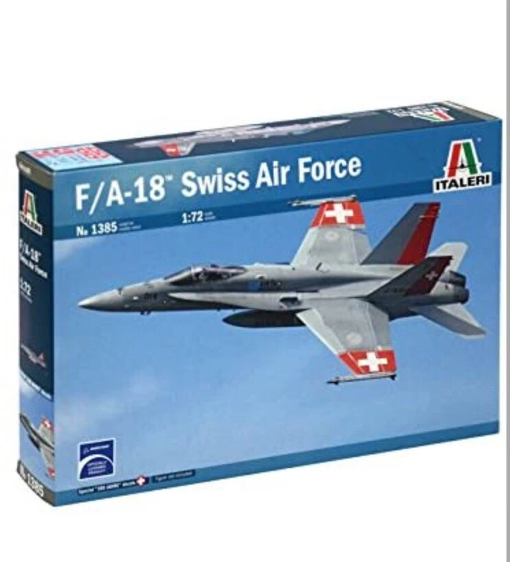 Italeri 1385 1/72 F/A-18 Swiss Air Force Model Kit - Immagine 1 di 1