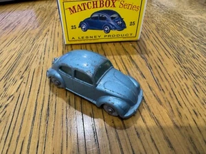 Matchbox No 25 Volkswagen Beetle w/ Grey Wheels including replica box - Picture 1 of 8