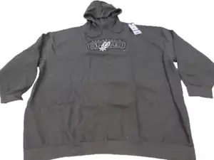 New San Antonio Spurs Basketball Mens Sizes 3XL-5XL-6XL Gray Majestic Hoodie - Picture 1 of 6