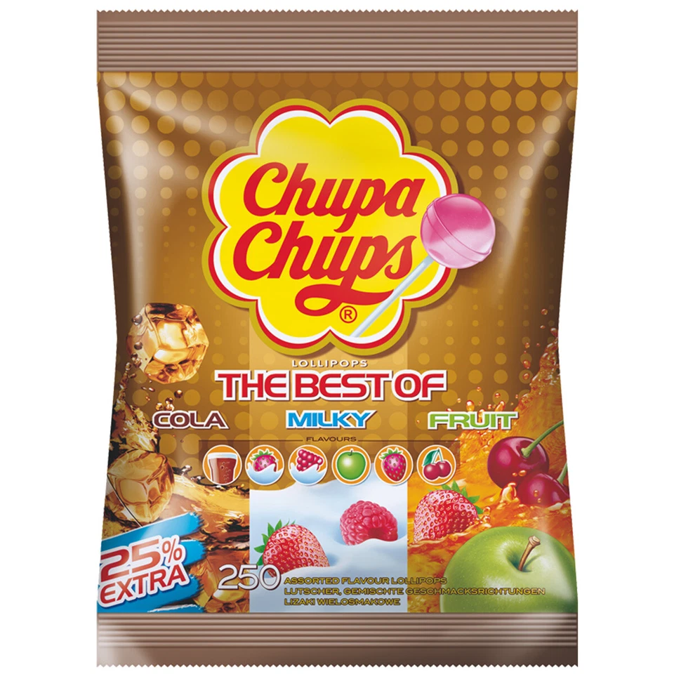 Chupa Chups Lollipops The Best Of Lutscher verschiedene Sorten 3kg