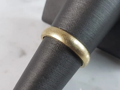 Alianza de boda vintage de oro amarillo de 14 k tallada en arte para mujer 3,8 g #E2811 Foto 1 de 4