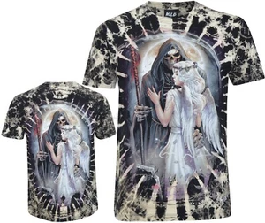 Tie Dye T-shirt Grim Reaper Angel Taken to the Dark Side Glow inthe Dark by Wild - Picture 1 of 5