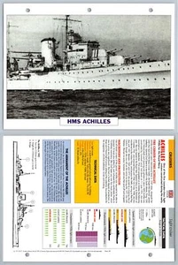 HMS Achilles - 1932 - Cruisers - Atlas Warships Maxi Card - Picture 1 of 1