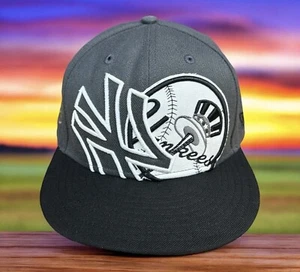 Cappello aderente ricamato New Era autentico 59FIFTY New York NY Yankees taglia 7 1/4 - Foto 1 di 11