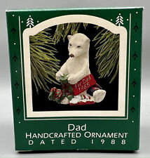 1988 Hallmark Keepsake Christmas Ornament - Dad Polar Bear Stocking NOS 