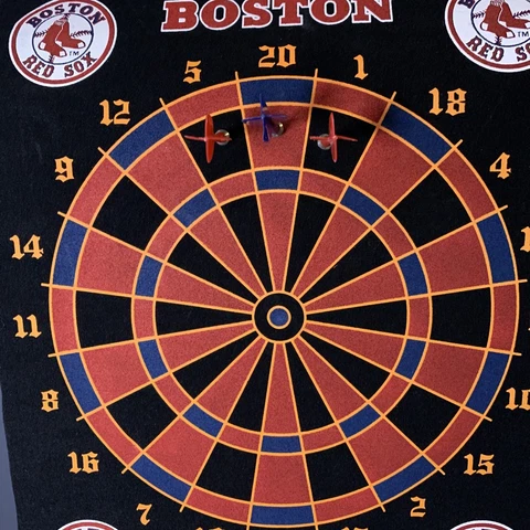 MLB Boston Red Sox Felt Hanging Dart Board and 3 Magnetic Darts Cover