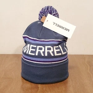 Cappello berretto invernale Merrell College Pom Beanie acrilico verde muschio marino nuovo con etichette nuovo con etichette - Foto 1 di 5