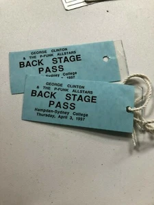 Lot of 2 Backstage Passes George Clinton & P-Funk Allstars 1997 - Picture 1 of 1