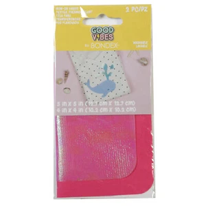 Good Vibes Iron On Patches by Bondex #240624061 Iridescent Pair Pink - Imagen 1 de 1