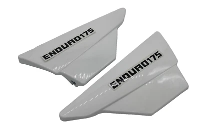 Se adapta a Yamaha DT175MX 1979 a 1993 para juego de cubiertas laterales de motocicleta - blanco Foto 1 de 4