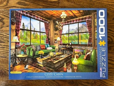 Eurographics Cozy Cabin 1000 Piece Jigsaw Puzzle By Dominic Davison - Image 1 of 3