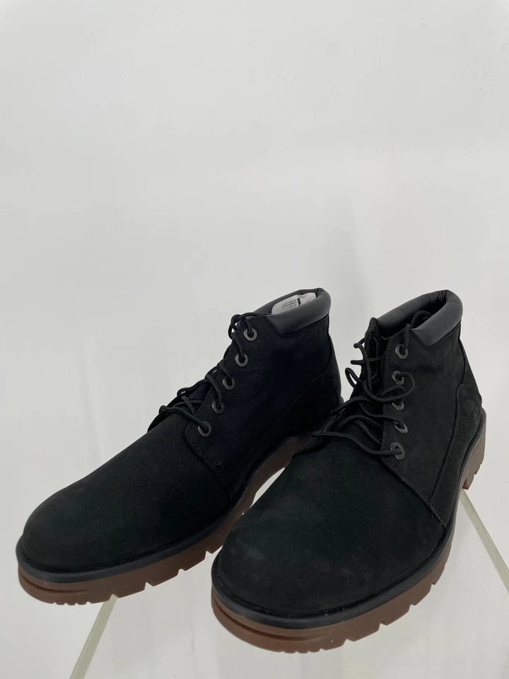 Timberland Hombres Newtonbrook Chukka Botas 12 Negro Impermeable Gamuza Cuero A2531 Foto 1 de 4