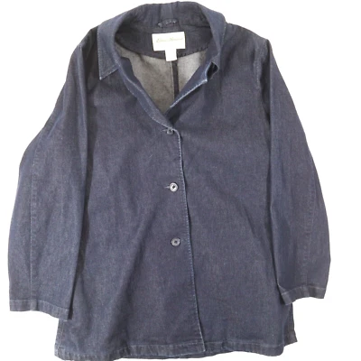 Женская джинсовая куртка Eddie Bauer на больших пуговицах спереди для занятий спортом - Изображение 1 из 4