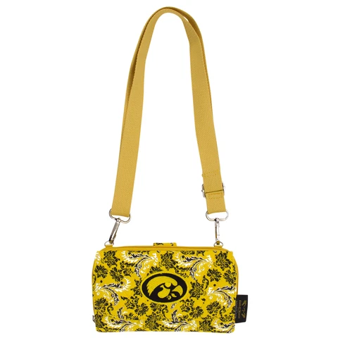 Women's Iowa Hawkeyes Bloom Crossbody Wallet Cover