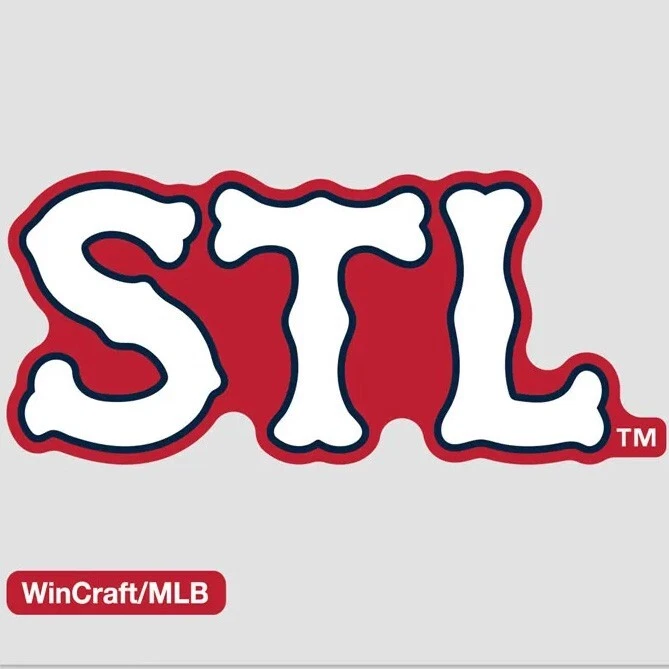 St. Louis Cardinals STL Bone Font 4x4 Inch Perfect Cut Decal - Image 1 of 1