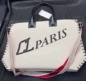 Christian Louboutin 2-way tote bag canvas White Off-white Women's Fashion Used - Picture 1 of 5