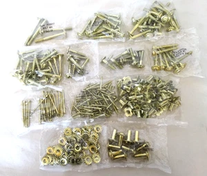 Kits de pernos, tuercas, tornillos amarillo galvanizado tamaño mixto lote de 305 piezas en 12 bolsas - Imagen 1 de 13