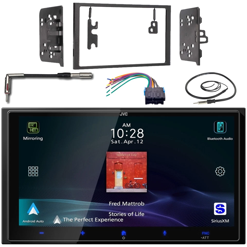 JVC KW-M795BW Double-DIN Apple CarPlay Receiver, Kit, Adapter, Harness, Antenna Foto 1 de 4