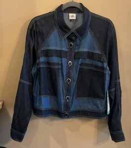 Neu mit Etikett Cabi Composition #6680 leichte Jeansjacke Größe Large - Bild 1 von 7