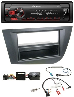 Pioneer DAB 1DIN MP3 Lenkrad USB Autoradio für Seat Leon 2005-2010 schwarz - Bild 1 von 4