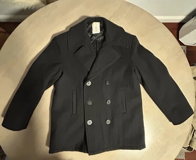 Vintage Mariner 2000 Black 85% Wool Pea Coat w/Quilted Lining Men’s Size 40M - Image 1 of 4