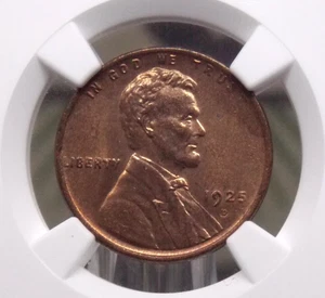 1925 "D" Lincoln WHEAT Cent 1c NGC MS65 RB #017 Red Brown Gem BU Unc ECC&C, Inc. - Picture 1 of 5