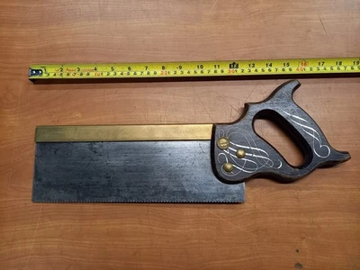 Vintage Sandvik Brass Backed 12" Tenon Saw 14TPI Ex Vintage Cond - Image 1 of 4