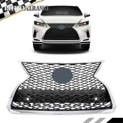 Grille Assembly For Lexus RX350 RX450h 20-2022 Chrome+Black Plastic Front Upper - Image 1 of 4