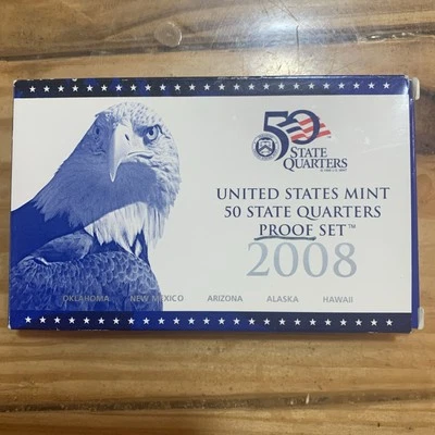 2008-S U.S. Mint 50 State Proof Quarter Set w/OGP & Cert - Image 1 of 4