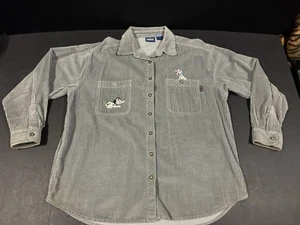 Vintage 90s Disney 101 Dalmatian Corduroy Button Down Size Large - RARE - Picture 1 of 13