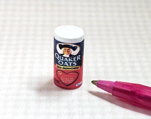 Miniature BRAND Oatmeal Canister (7/8" Tall x 1/2" in Diameter) - DOLLHOUSE 1:12 - Picture 1 of 1